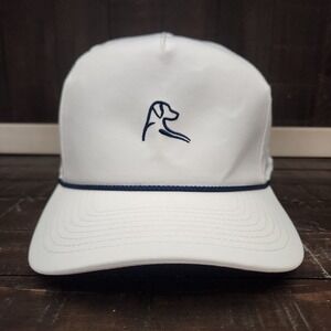 Rhoback Golf Mens White The Good Boy Rope One Size Snap Back Performance Cap Hat